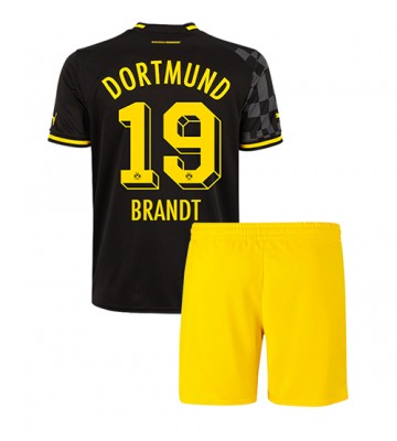 Borussia Dortmund Julian Brandt #19 Bortedraktsett Barn 2022-23 Kortermet (+ Korte bukser)